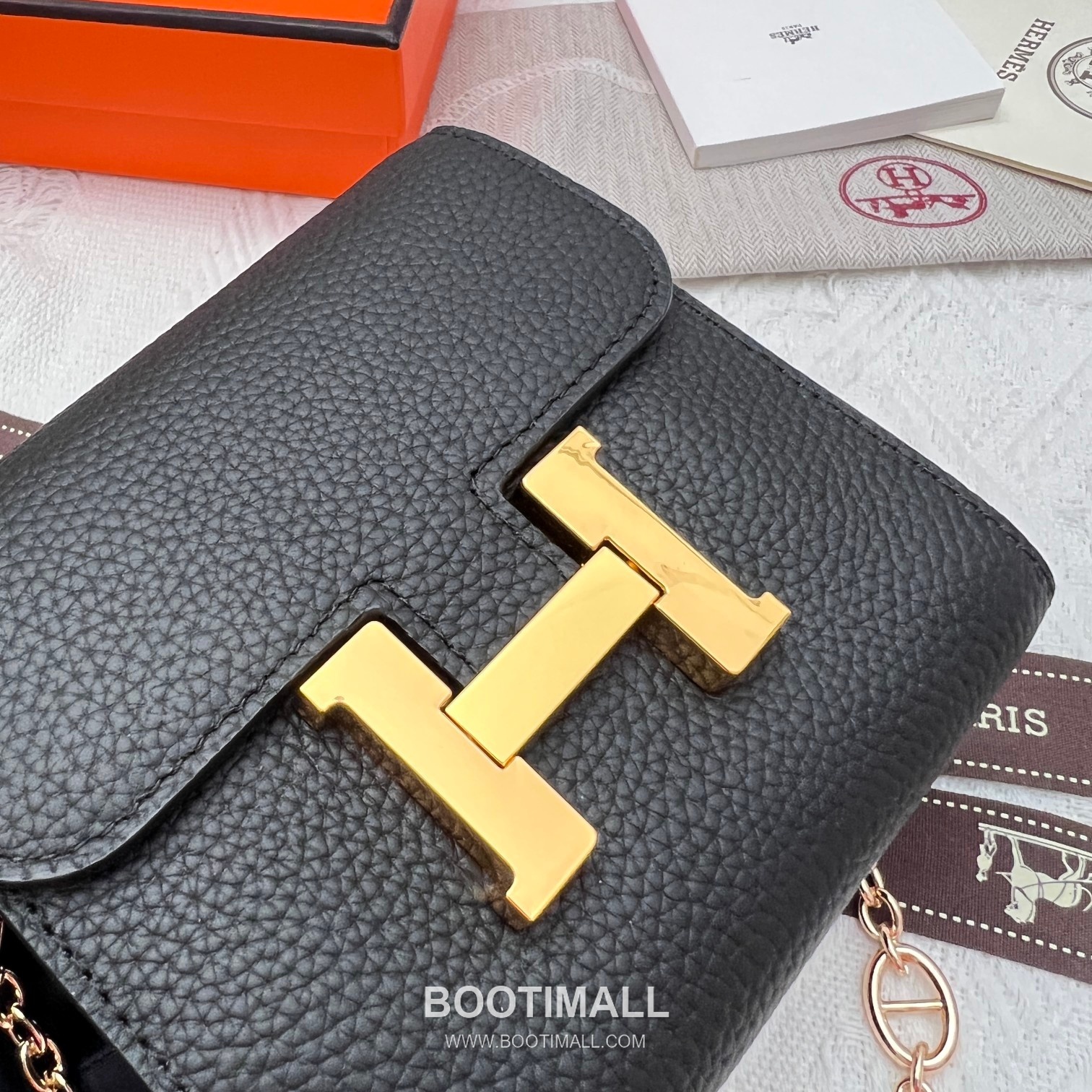Hermès Constance Togo Leather Compact Wallet 537-1 에르메스 콘스탄스 토고 가죽 컴팩트 반지갑 14cm 4