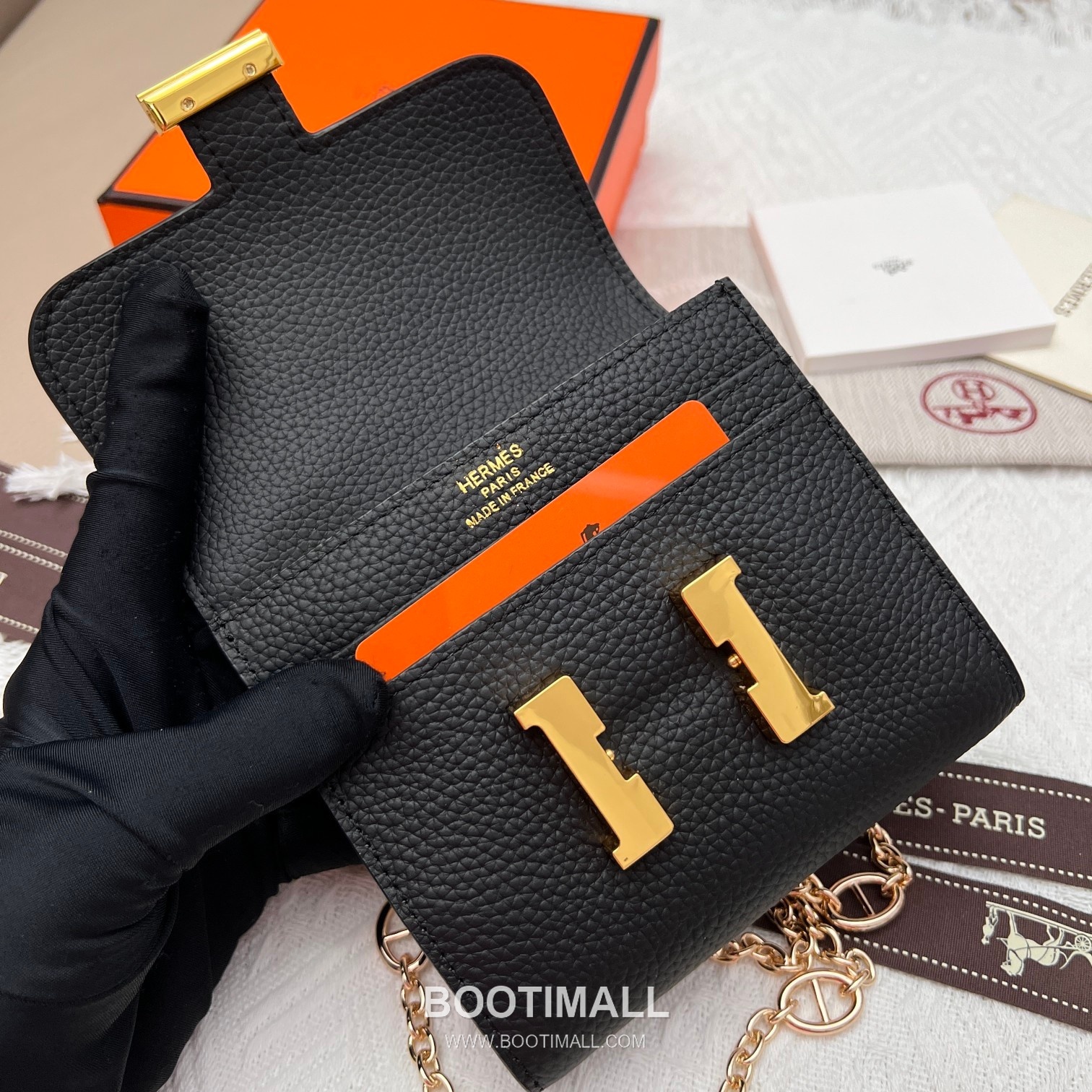 Hermès Constance Togo Leather Compact Wallet 537-1 에르메스 콘스탄스 토고 가죽 컴팩트 반지갑 14cm 6