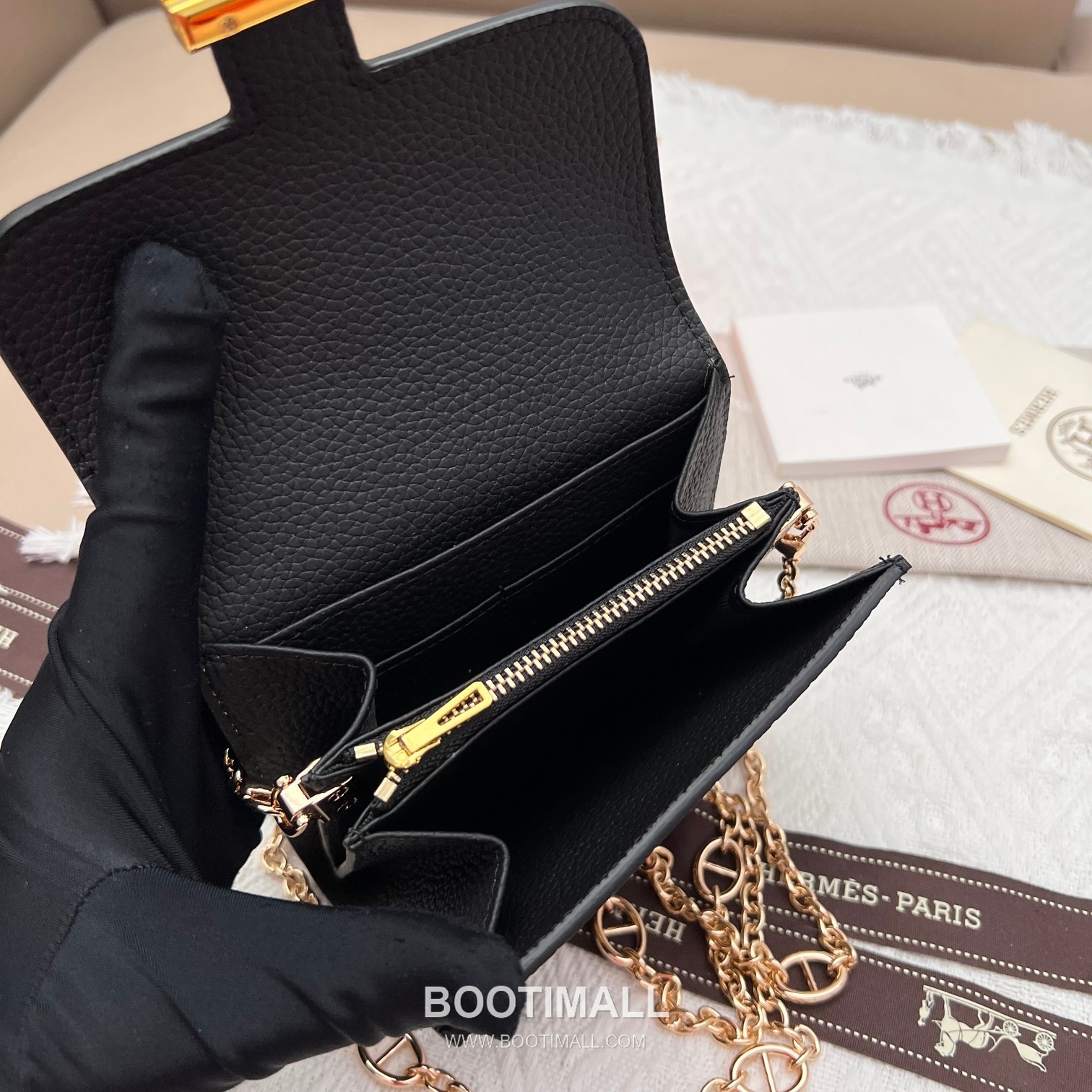 Hermès Constance Togo Leather Compact Wallet 537-1 에르메스 콘스탄스 토고 가죽 컴팩트 반지갑 14cm 8