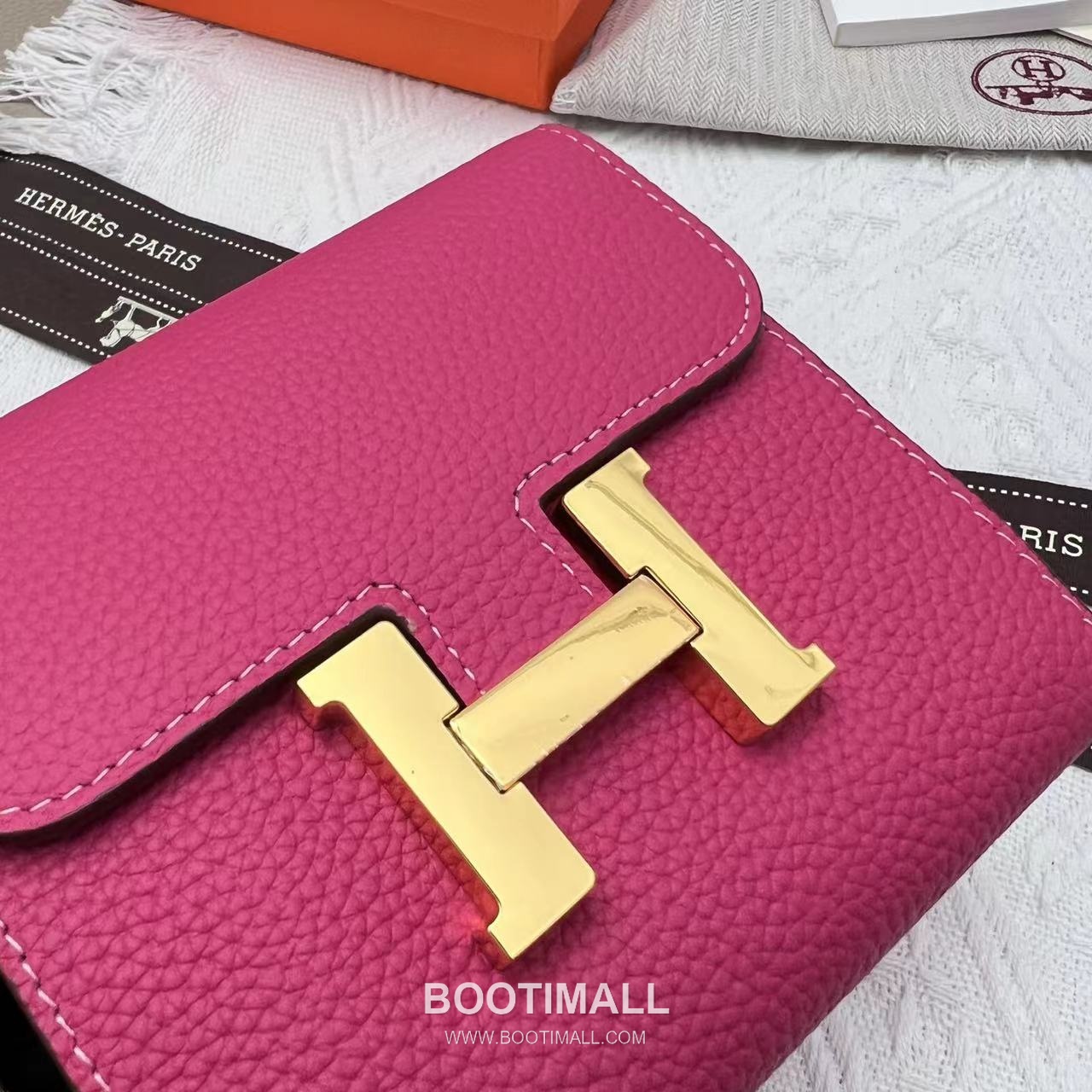 Hermès Constance Togo Leather Compact Wallet 537-1 에르메스 콘스탄스 토고 가죽 컴팩트 반지갑 14cm 4
