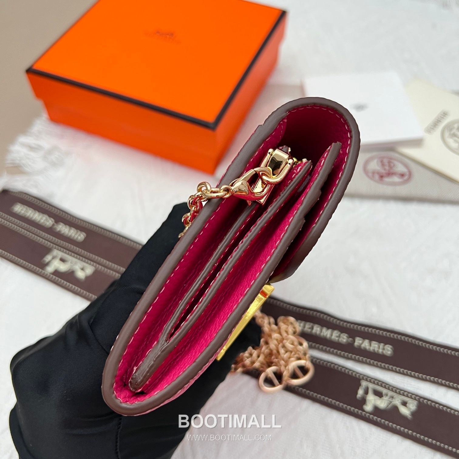 Hermès Constance Togo Leather Compact Wallet 537-1 에르메스 콘스탄스 토고 가죽 컴팩트 반지갑 14cm 5