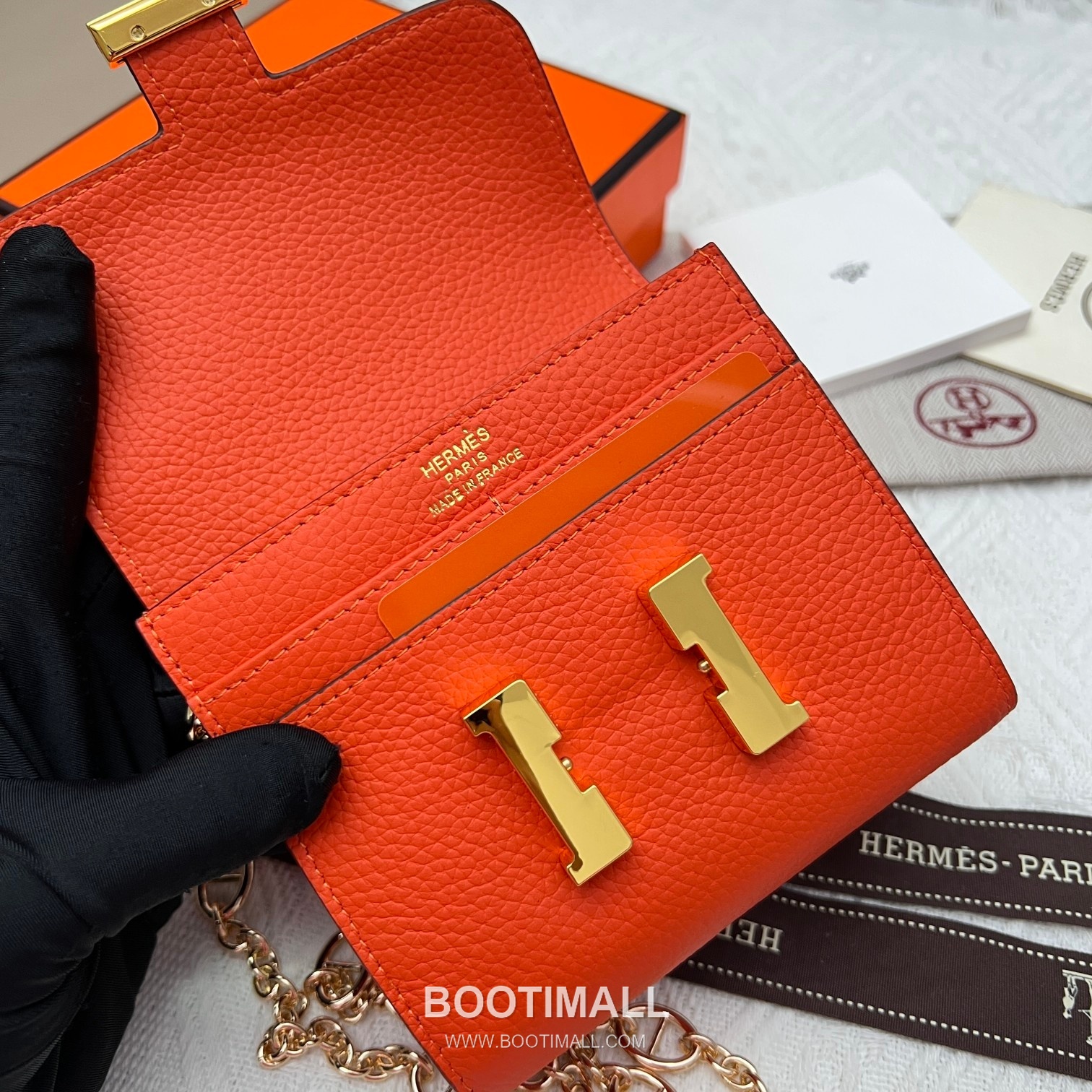 Hermès Constance Togo Leather Compact Wallet 537-1 에르메스 콘스탄스 토고 가죽 컴팩트 반지갑 14cm 5