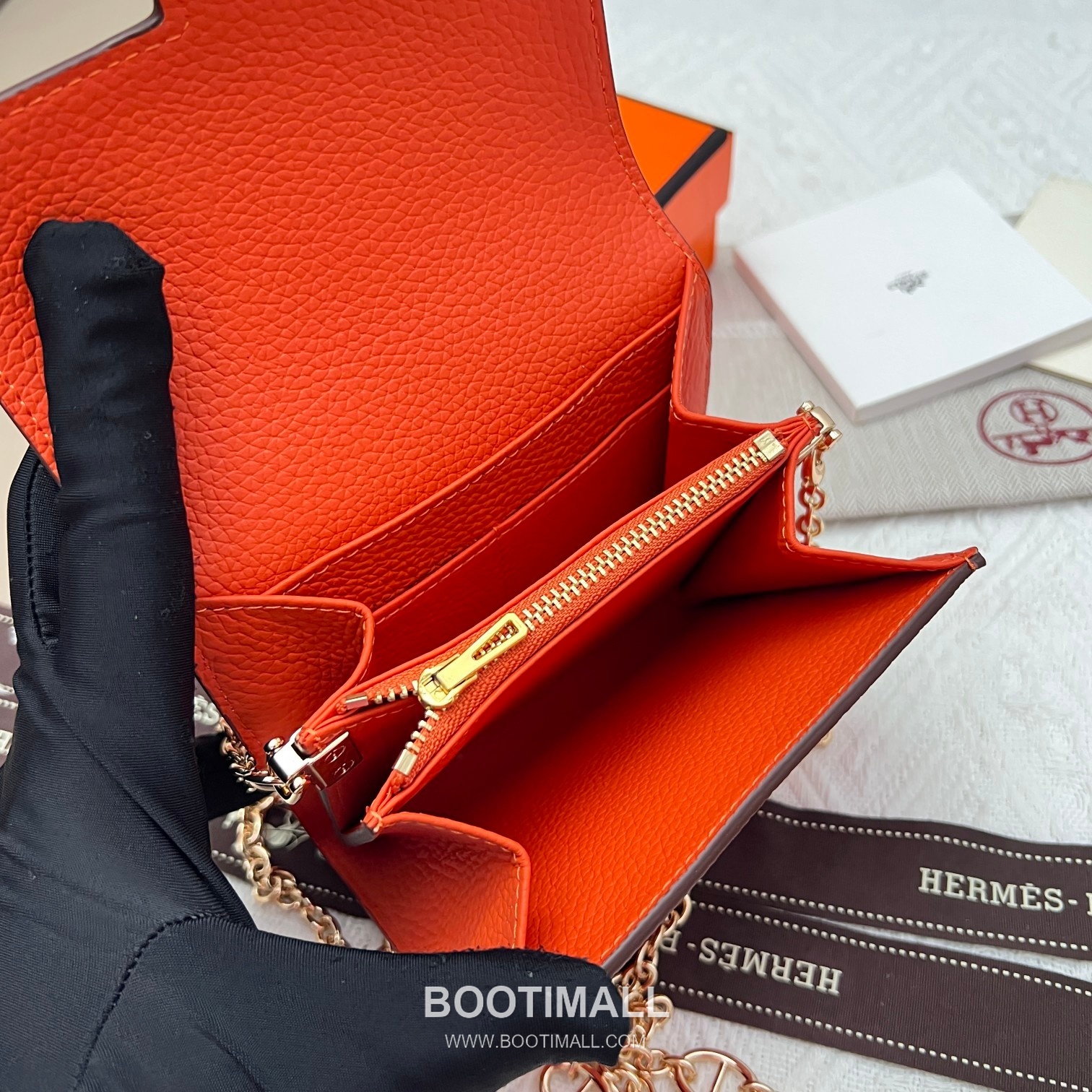 Hermès Constance Togo Leather Compact Wallet 537-1 에르메스 콘스탄스 토고 가죽 컴팩트 반지갑 14cm 7