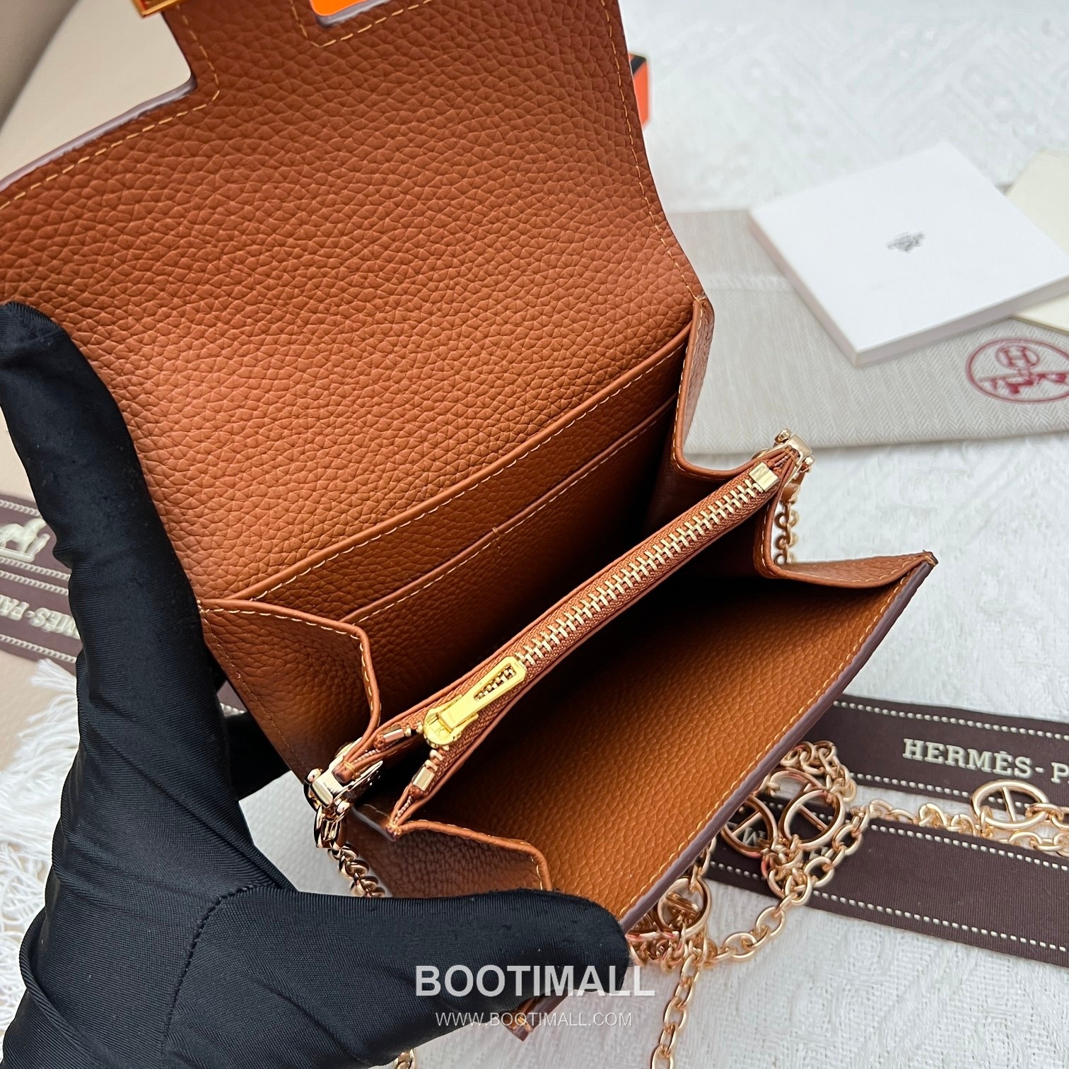 Hermès Constance Togo Leather Compact Wallet 537-1 에르메스 콘스탄스 토고 가죽 컴팩트 반지갑 14cm 8