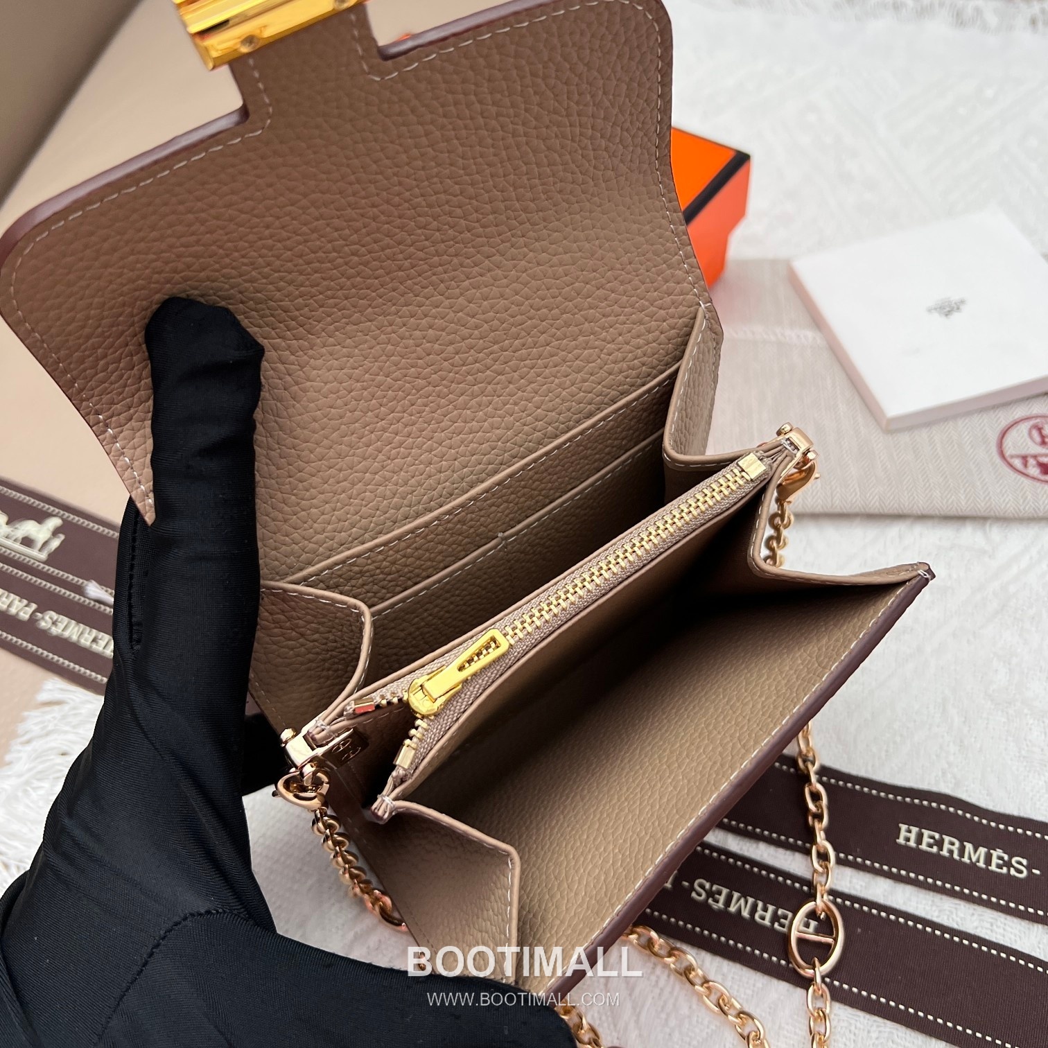 Hermès Constance Togo Leather Compact Wallet 537-1 에르메스 콘스탄스 토고 가죽 컴팩트 반지갑 14cm 8