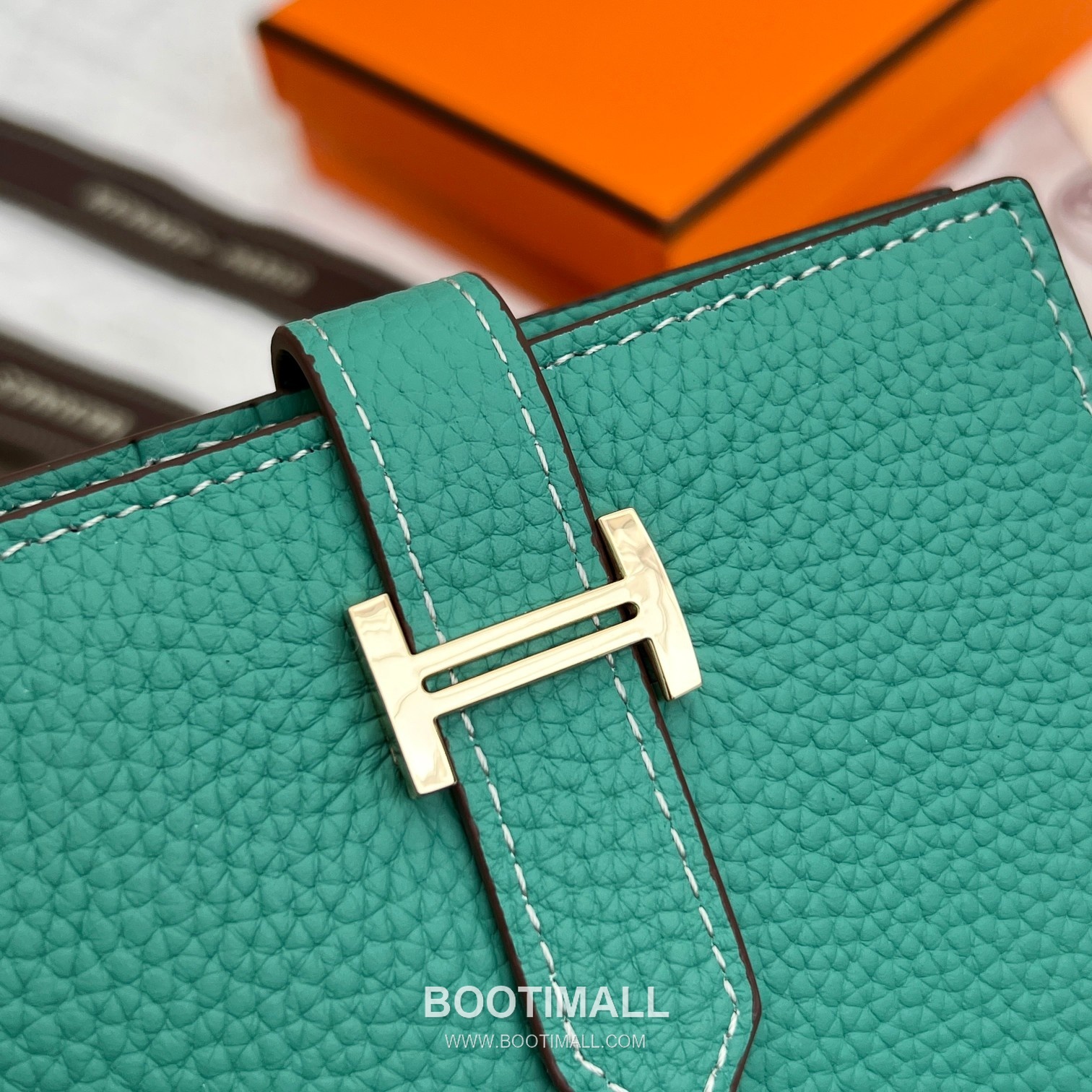 Hermès Togo Leather Vertical Compact Wallet 5120 에르메스 토고 가죽 버티컬 컴팩트 지갑 12cm 5