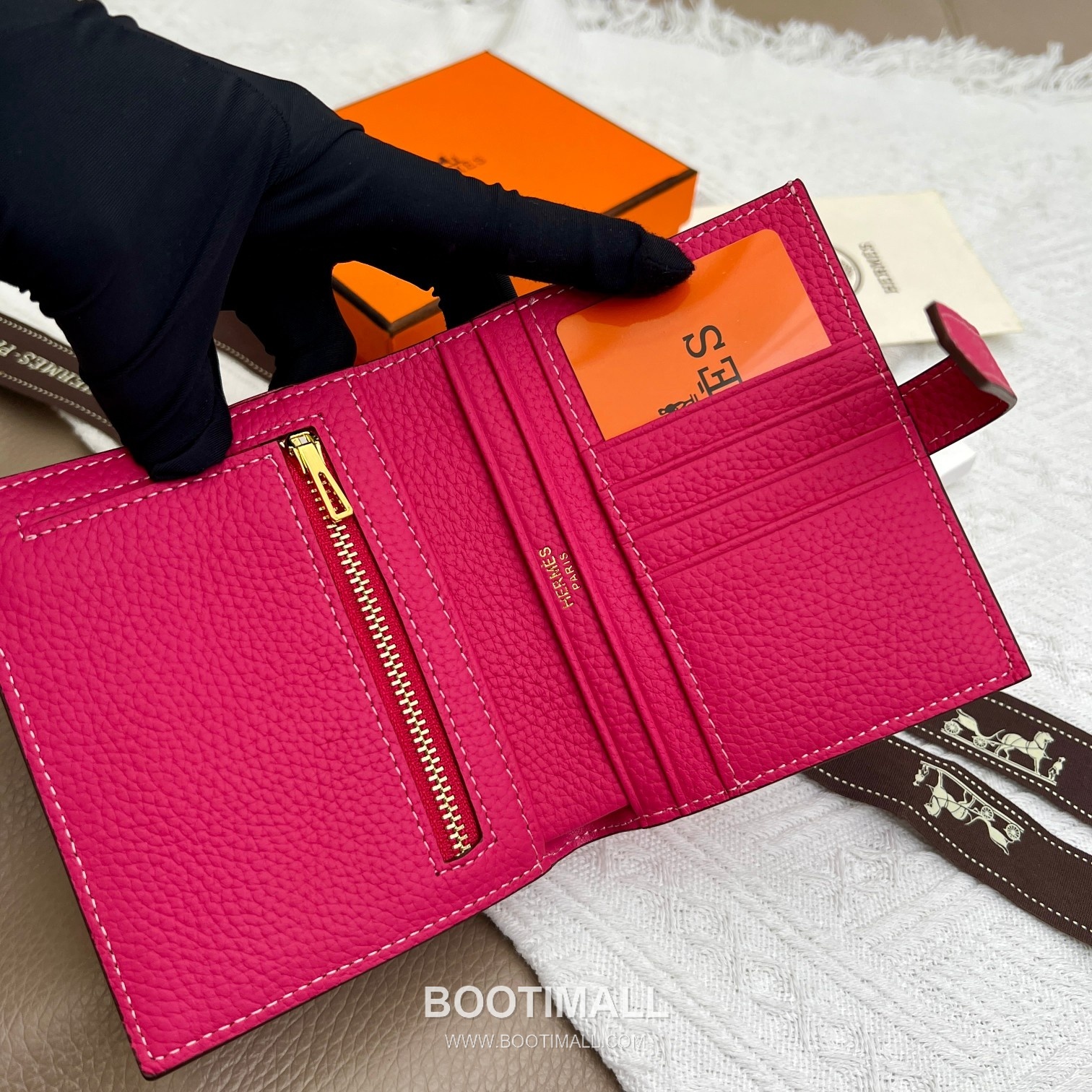 Hermès Togo Leather Vertical Compact Wallet 5120 에르메스 토고 가죽 버티컬 컴팩트 지갑 12cm 6