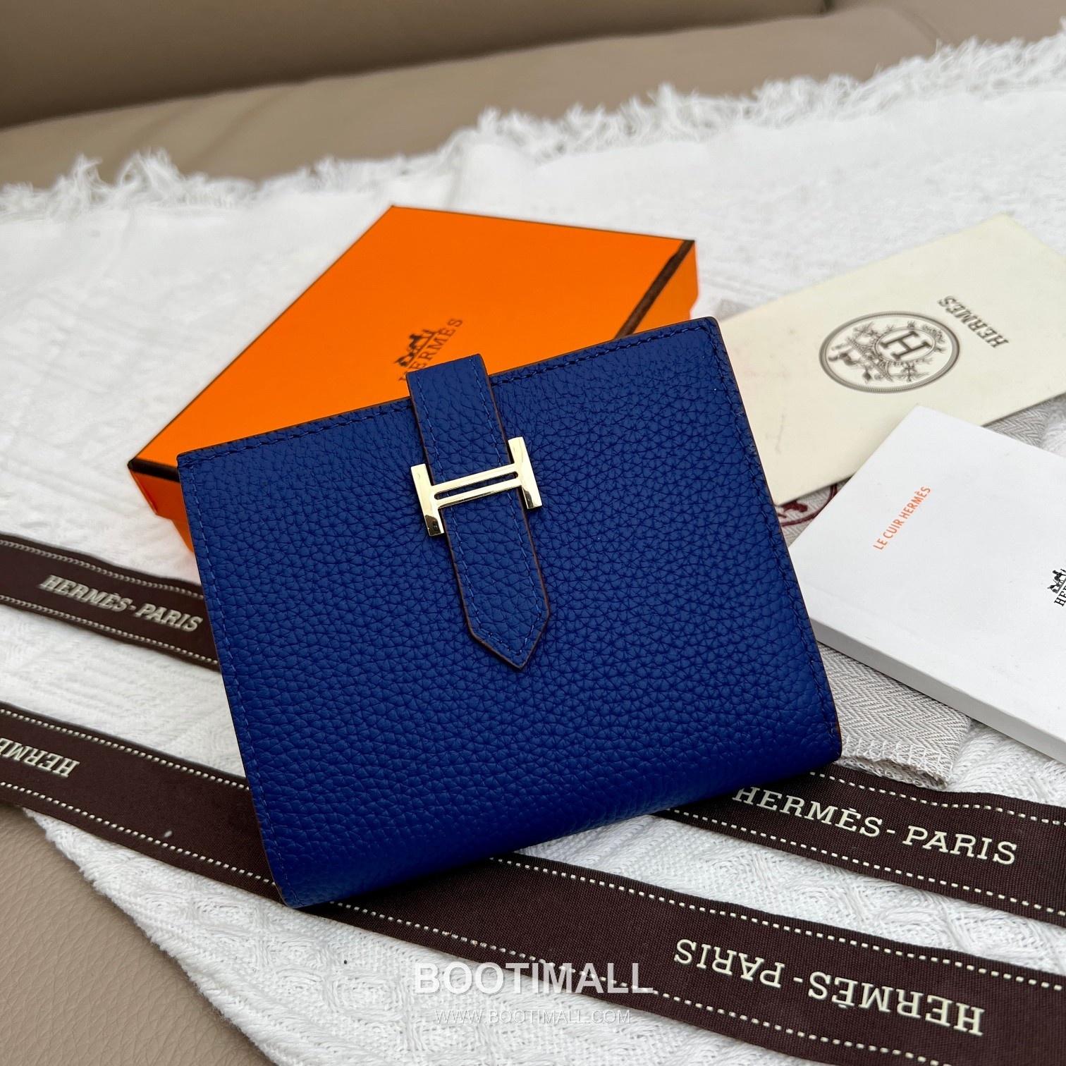 Hermès Togo Leather Vertical Compact Wallet 5120 에르메스 토고 가죽 버티컬 컴팩트 지갑 12cm 1