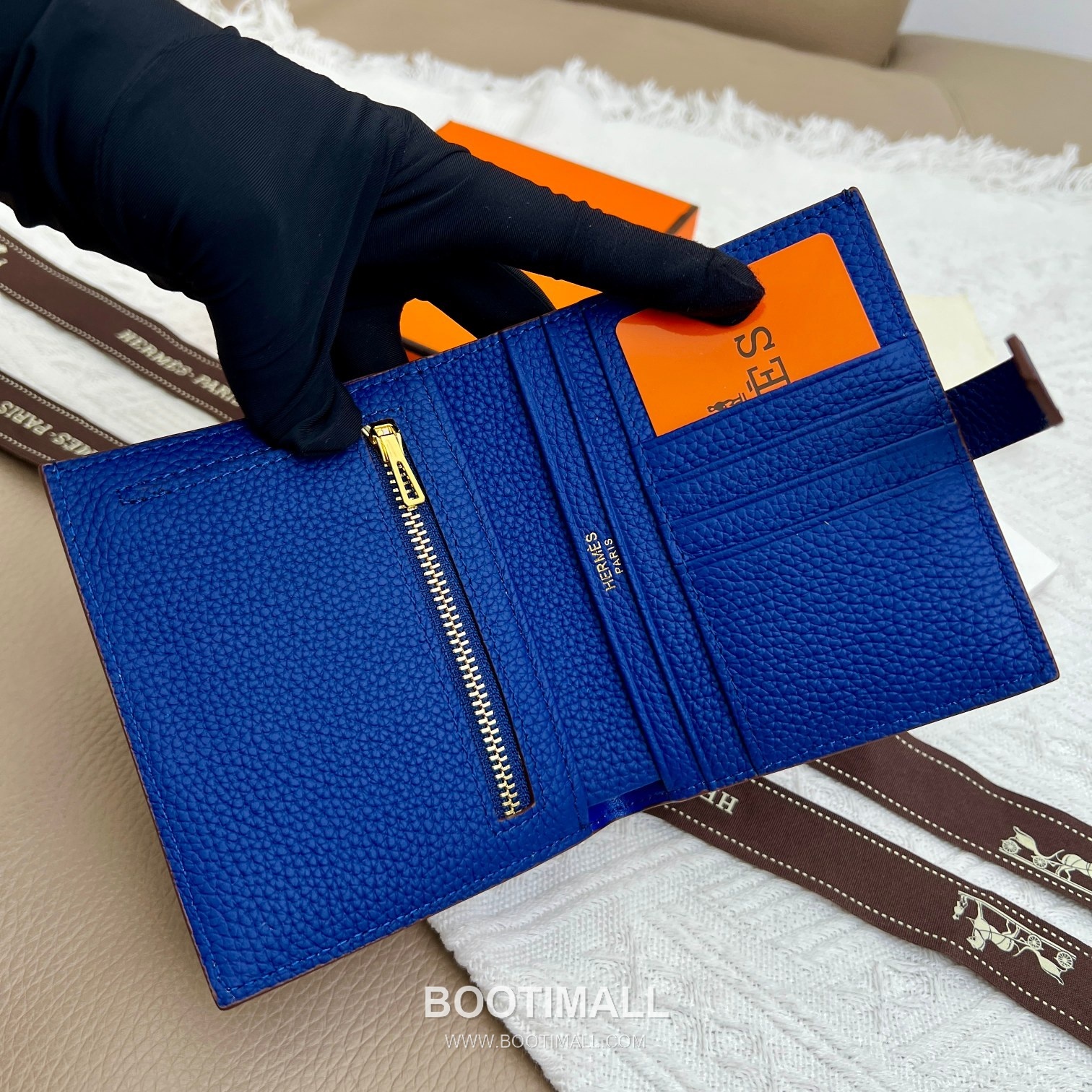 Hermès Togo Leather Vertical Compact Wallet 5120 에르메스 토고 가죽 버티컬 컴팩트 지갑 12cm 6