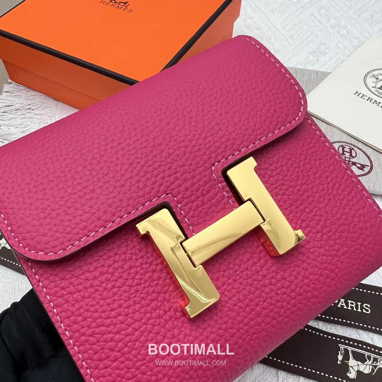 Hermès Constance Togo Leather Compact Wallet 537 에르메스 콘스탄스 토고 가죽 컴팩트 반지갑 14cm 6