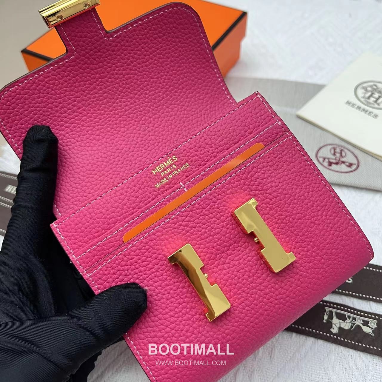 Hermès Constance Togo Leather Compact Wallet 537 에르메스 콘스탄스 토고 가죽 컴팩트 반지갑 14cm 7