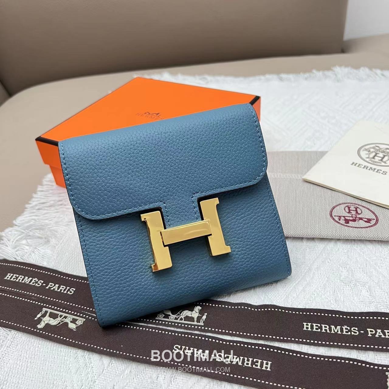 Hermès Constance Togo Leather Compact Wallet 537 에르메스 콘스탄스 토고 가죽 컴팩트 반지갑 14cm 1