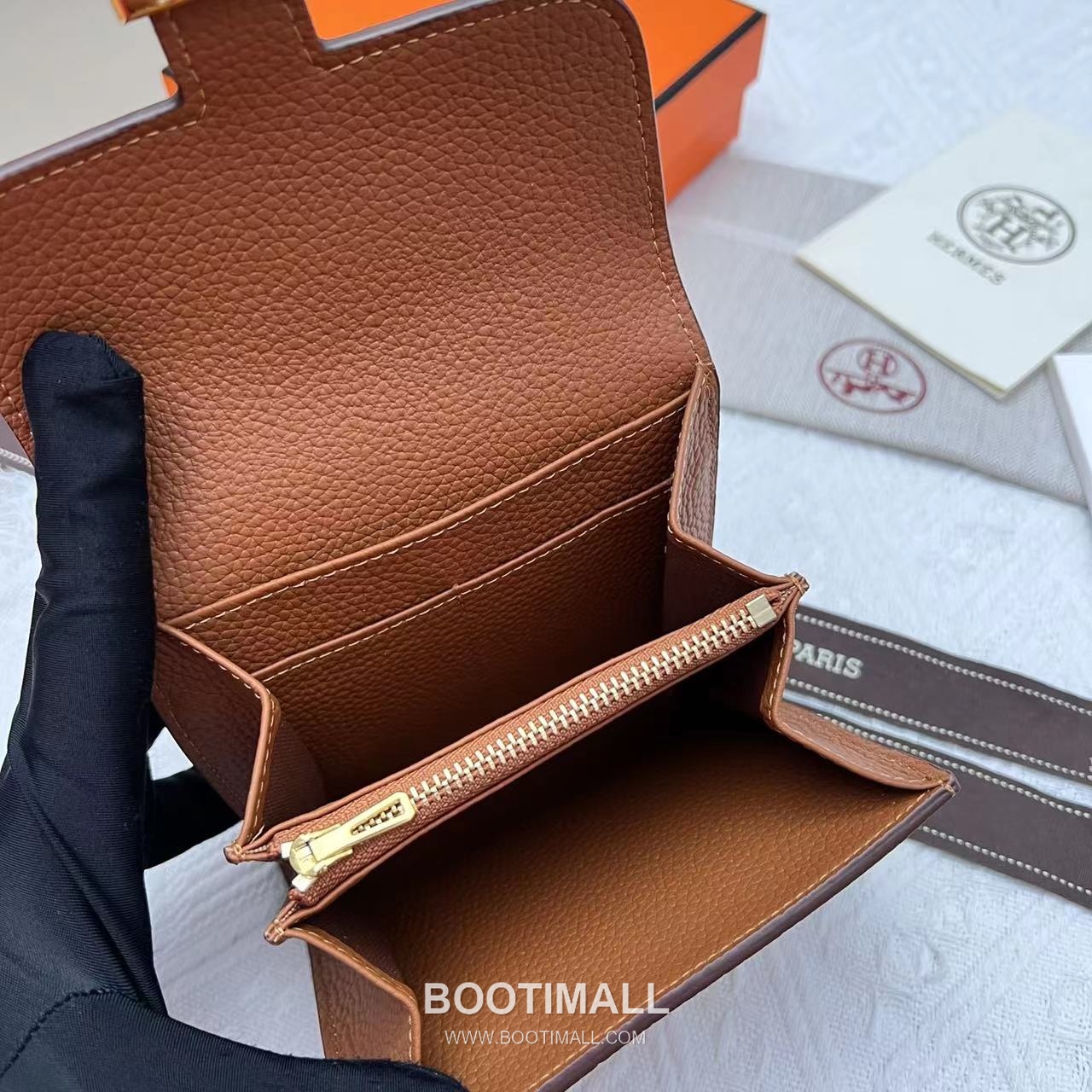 Hermès Constance Togo Leather Compact Wallet 537 에르메스 콘스탄스 토고 가죽 컴팩트 반지갑 14cm 9