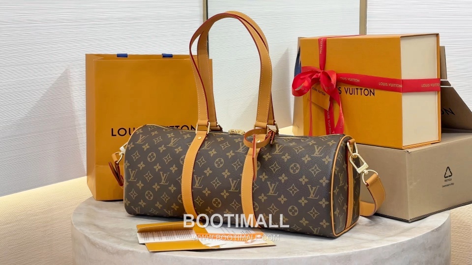 Louis Vuitton Needle Monogram Canvas Coated Brown Handbag 루이비통 니들 모노그램 캔버스 M28116 코팅 브라운 핸드백 46cm 1