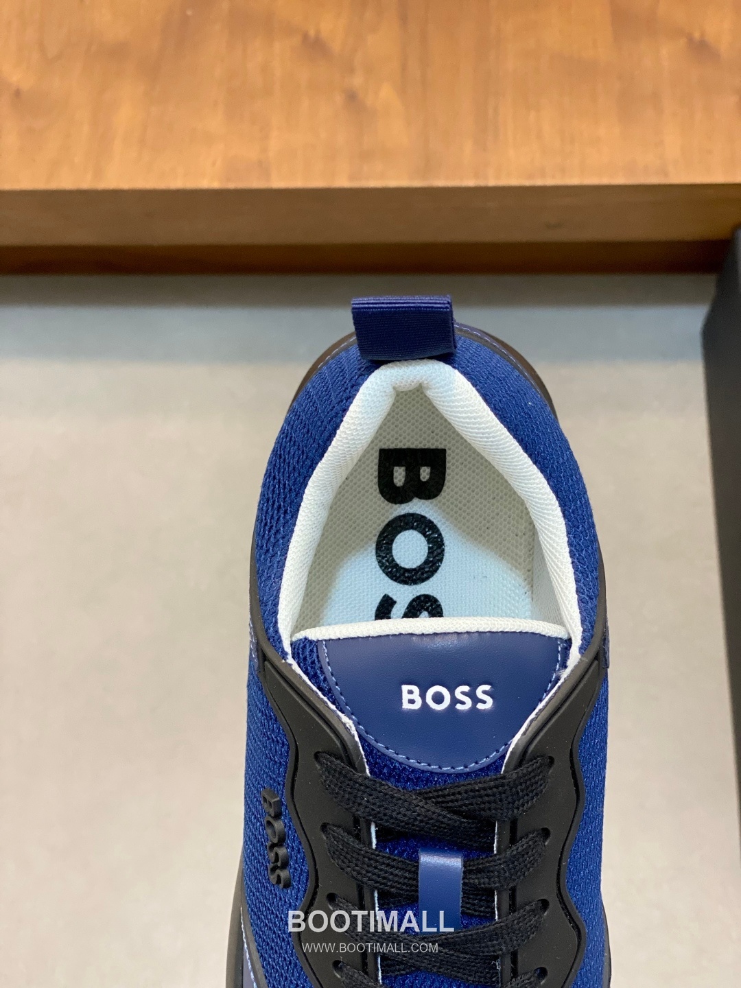 BOSS Leather Knit Runner Sneakers 휴고보스 레더 니트 러너 남성 스니커즈 화이트 블랙 7