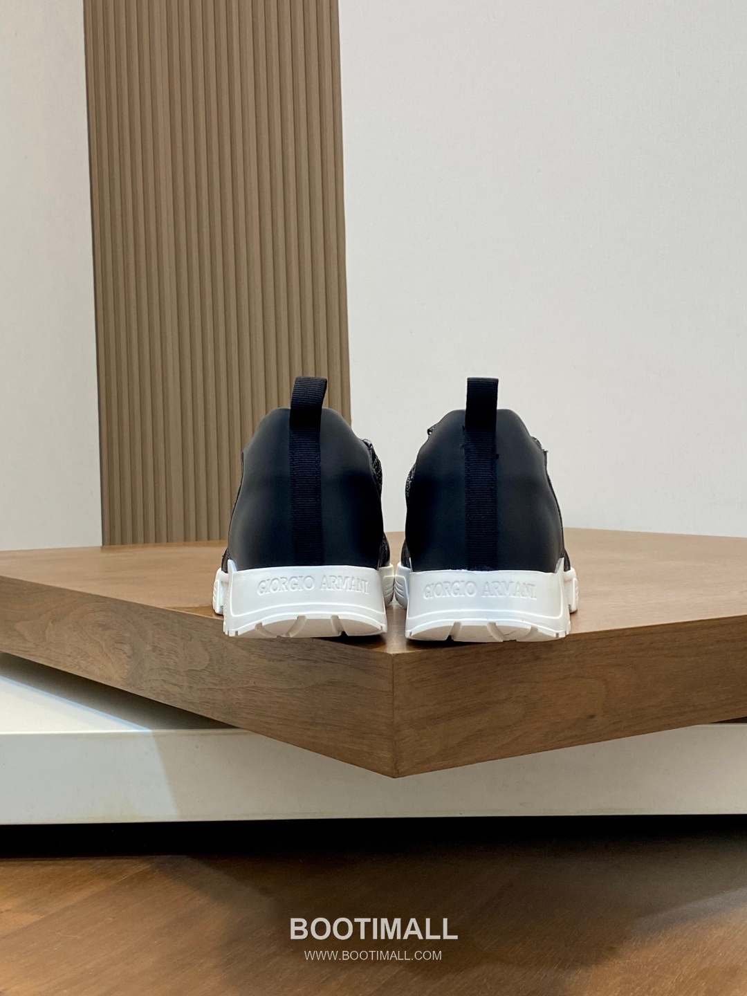 Giorgio Armani Knit & Leather Slip-On Sneakers 조르지오 아르마니 니트 레더 슬립온 남성 스니커즈 블루 8