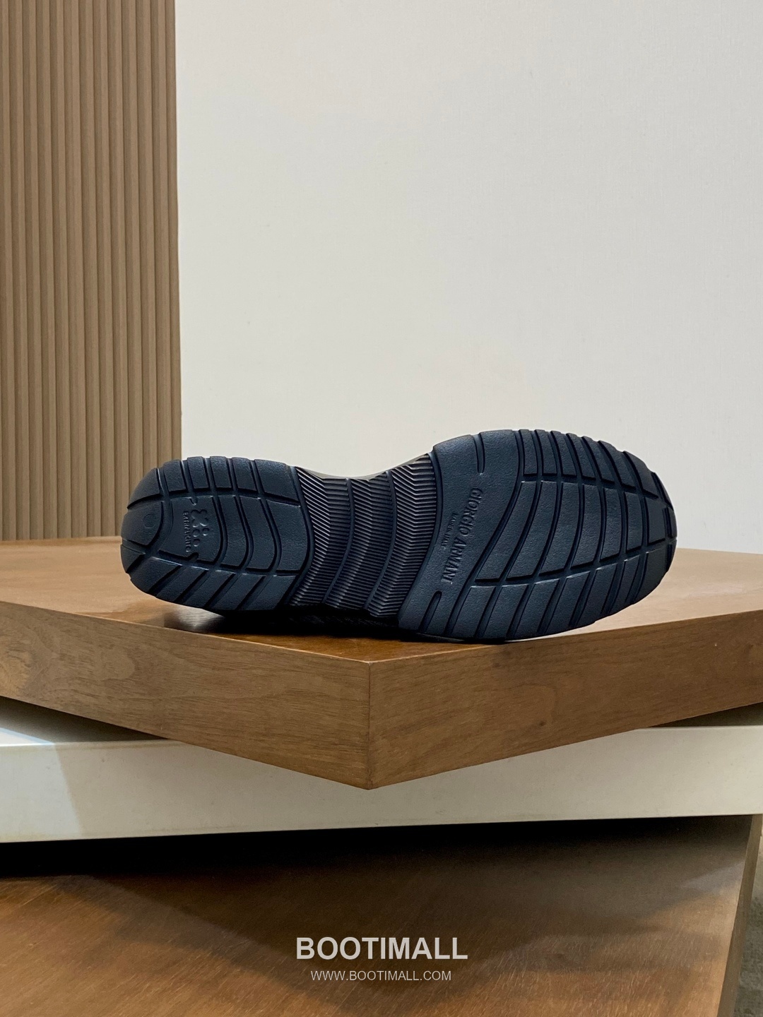 Giorgio Armani Knit & Leather Slip-On Sneakers 조르지오 아르마니 니트 레더 슬립온 남성 스니커즈 블루 9