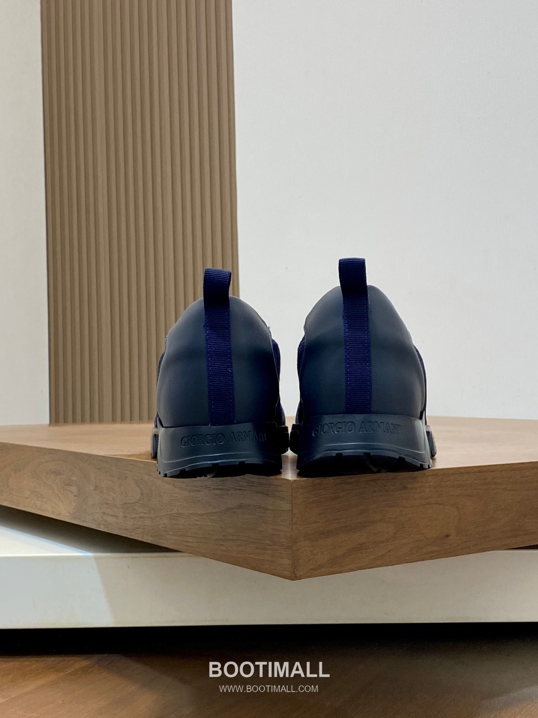 Giorgio Armani Knit & Leather Slip-On Sneakers 조르지오 아르마니 니트 레더 슬립온 남성 스니커즈 블루 8