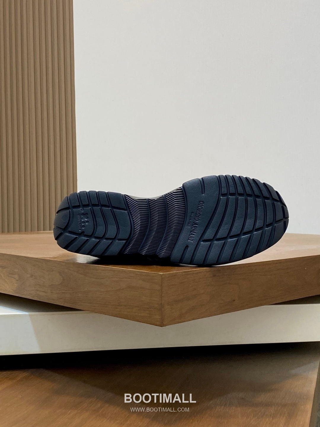 Giorgio Armani Knit & Leather Slip-On Sneakers 조르지오 아르마니 니트 레더 슬립온 남성 스니커즈 블루 9