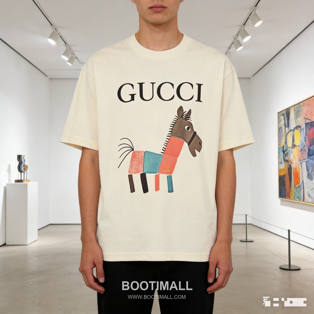 Gucci Cartoon Graphic Heavy Cotton Short Sleeve T-Shirt 구찌 카툰 그래픽 헤비 코튼 반팔 티셔츠 1