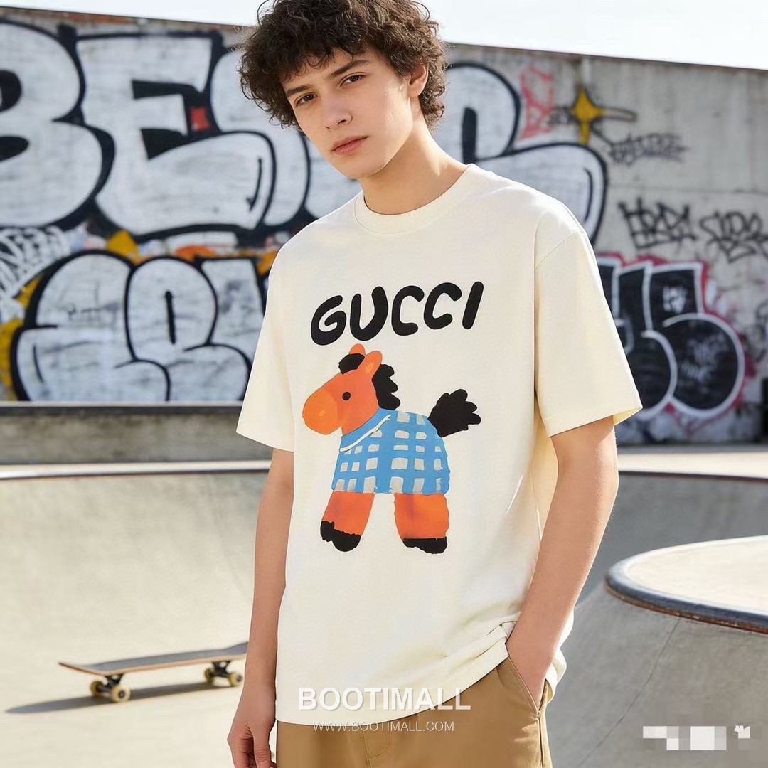 Gucci Cartoon Graphic Heavy Cotton Oversized Short Sleeve T-Shirt 구찌 카툰 그래픽 헤비 코튼 오버핏 반팔 티셔츠 4