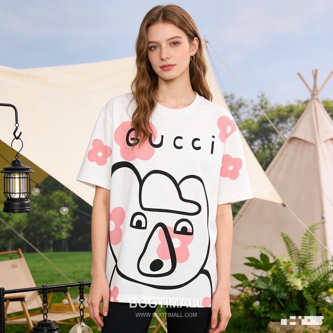 Gucci Cartoon Graphic Heavy Cotton Oversized Short Sleeve T-Shirt 구찌 카툰 그래픽 헤비 코튼 오버핏 반팔 티셔츠 4