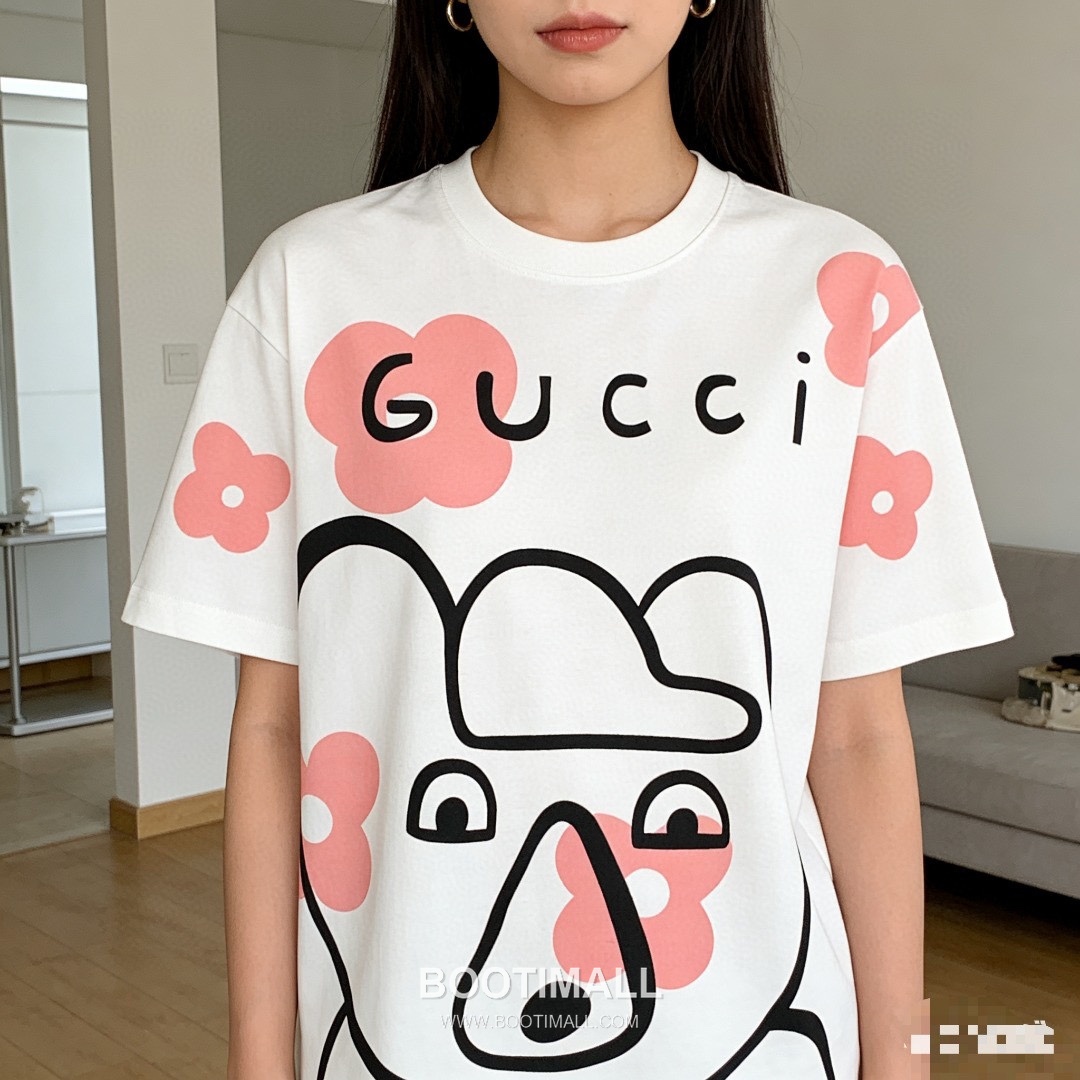Gucci Cartoon Graphic Heavy Cotton Oversized Short Sleeve T-Shirt 구찌 카툰 그래픽 헤비 코튼 오버핏 반팔 티셔츠 5