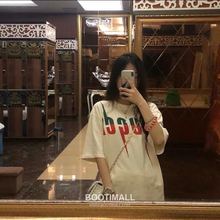 Gucci Lightning Graphic Heavy Cotton Oversized Short Sleeve T-Shirt 구찌 라이트닝 그래픽 헤비 코튼 오버핏 반팔 티셔츠 5