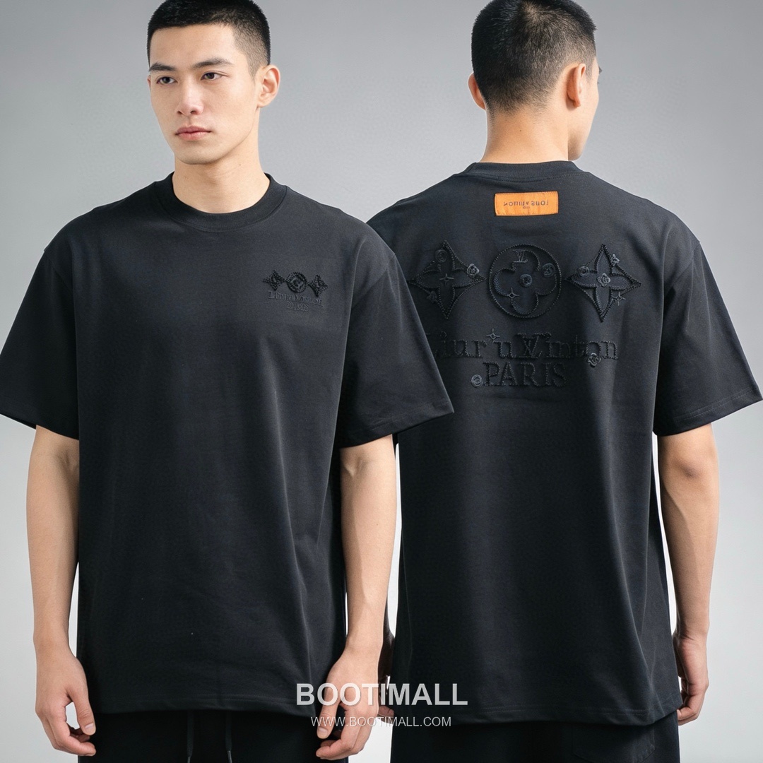 Louis Vuitton Monogram Flower Embroidered Heavy Cotton Short Sleeve T-Shirt 루이비통 모노그램 플라워 자수 헤비 코튼 반팔 티셔츠 3