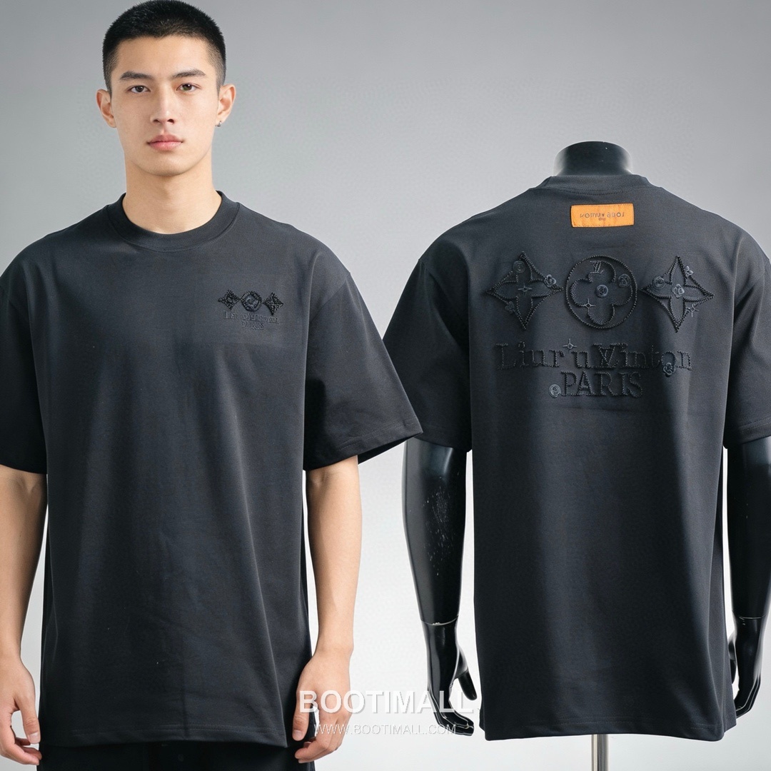 Louis Vuitton Monogram Flower Embroidered Heavy Cotton Short Sleeve T-Shirt 루이비통 모노그램 플라워 자수 헤비 코튼 반팔 티셔츠 5