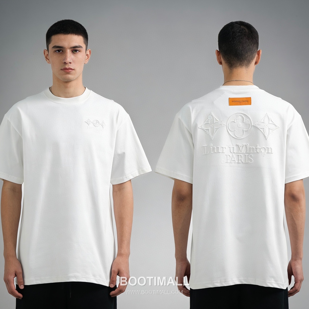 Louis Vuitton Monogram Flower Embroidered Heavy Cotton Short Sleeve T-Shirt 루이비통 모노그램 플라워 자수 헤비 코튼 반팔 티셔츠 4