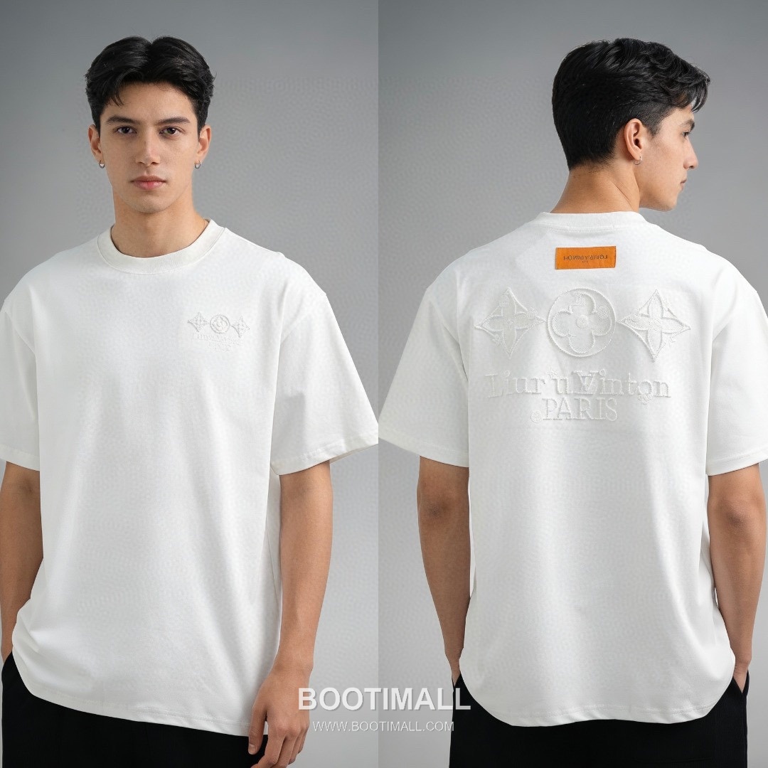 Louis Vuitton Monogram Flower Embroidered Heavy Cotton Short Sleeve T-Shirt 루이비통 모노그램 플라워 자수 헤비 코튼 반팔 티셔츠 5