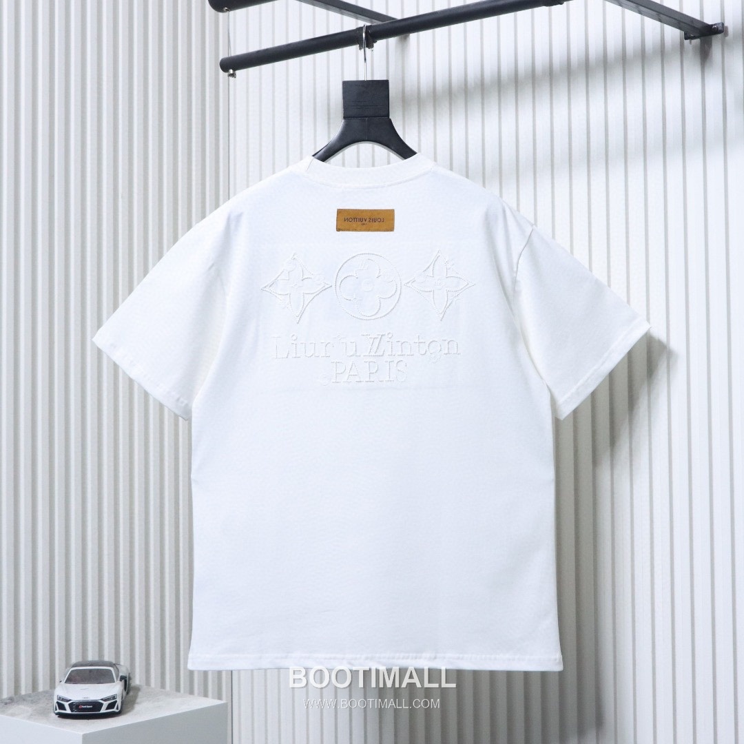 Louis Vuitton Monogram Flower Embroidered Heavy Cotton Short Sleeve T-Shirt 루이비통 모노그램 플라워 자수 헤비 코튼 반팔 티셔츠 9