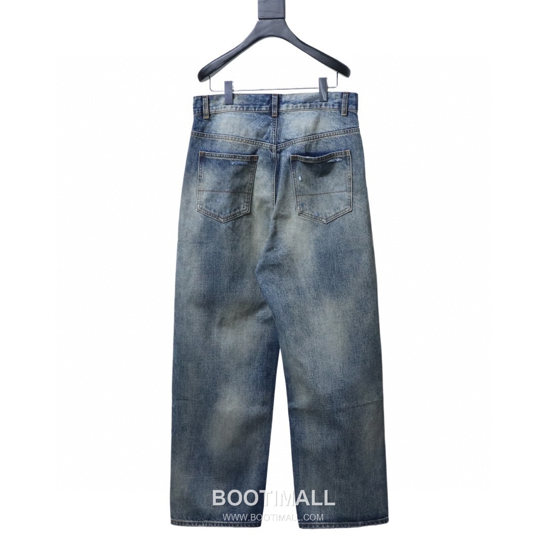 Ancellm 2025 S/S Washed Distressed Denim Blue Jeans 안셀름 2025 S/S 워시드 디스트레스드 데님 블루 팬츠 2