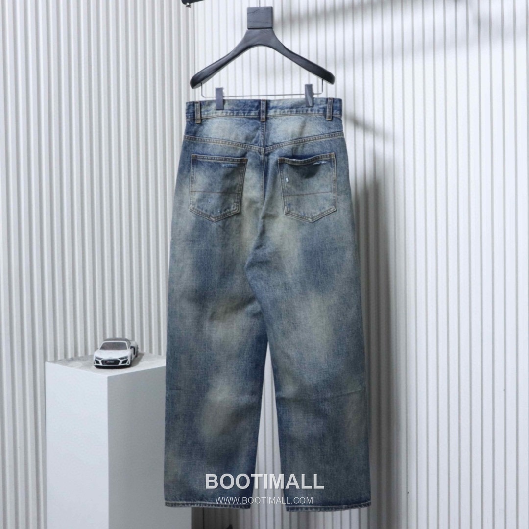 Ancellm 2025 S/S Washed Distressed Denim Blue Jeans 안셀름 2025 S/S 워시드 디스트레스드 데님 블루 팬츠 4