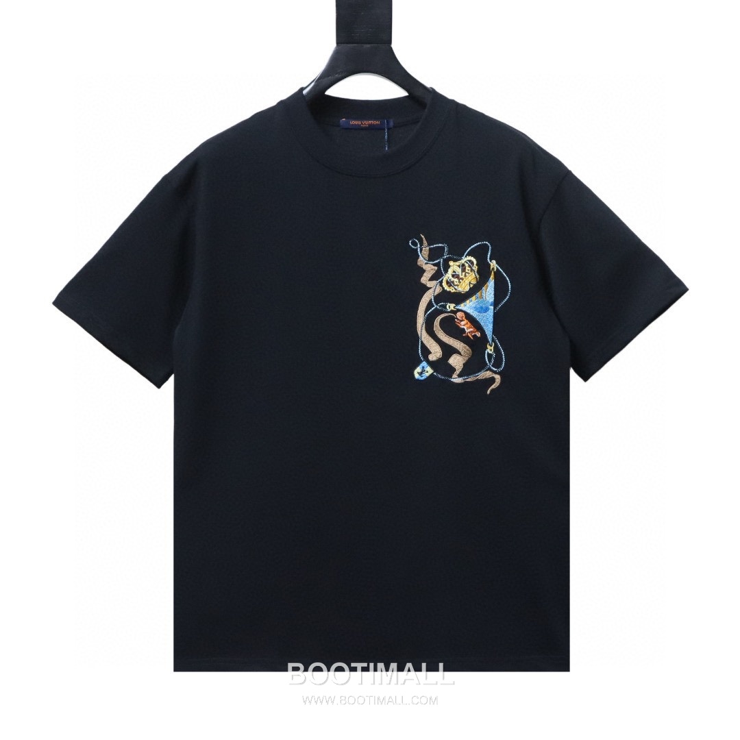 Louis Vuitton Crown Embroidered Heavy Cotton Oversized Short Sleeve T-Shirt 루이비통 크라운 자수 헤비 코튼 오버핏 반팔 티셔츠 7