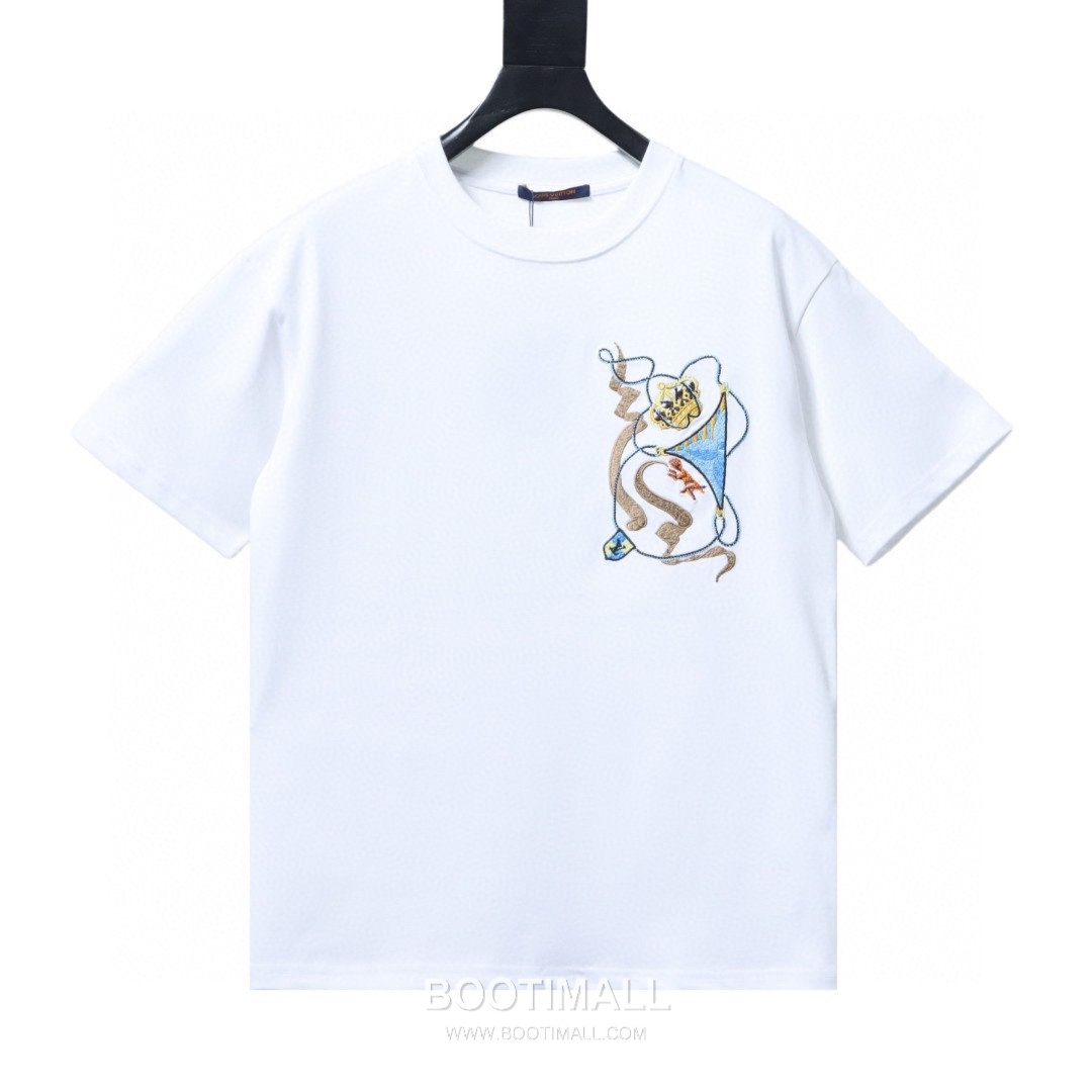 Louis Vuitton Crown Embroidered Heavy Cotton Oversized Short Sleeve T-Shirt 루이비통 크라운 자수 헤비 코튼 오버핏 반팔 티셔츠 6