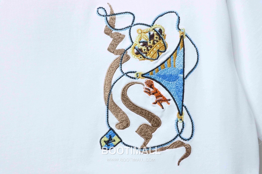 Louis Vuitton Crown Embroidered Heavy Cotton Oversized Short Sleeve T-Shirt 루이비통 크라운 자수 헤비 코튼 오버핏 반팔 티셔츠 12
