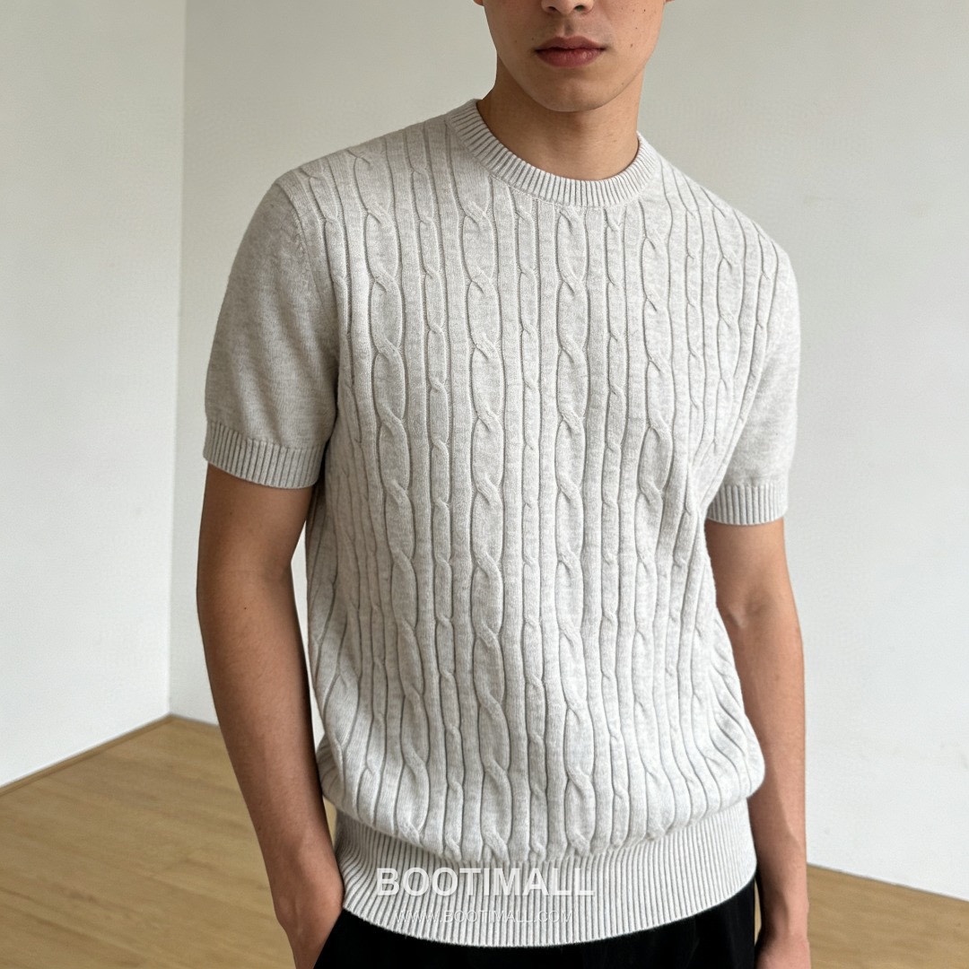 Loro Piana Long Staple Cotton Knit Short Sleeve T-Shirt 로로피아나 롱스테이플 코튼 니트 반팔 티셔츠 1
