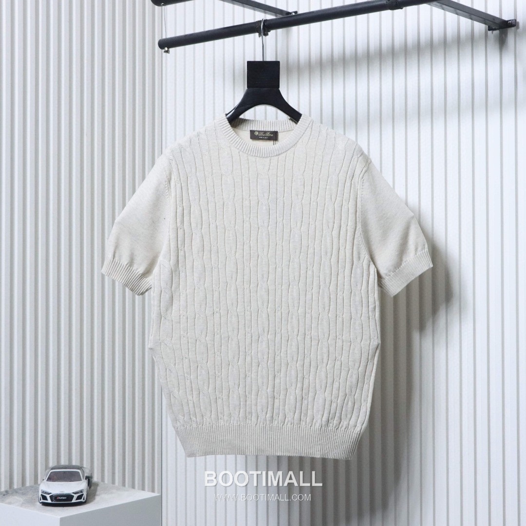 Loro Piana Long Staple Cotton Knit Short Sleeve T-Shirt 로로피아나 롱스테이플 코튼 니트 반팔 티셔츠 5