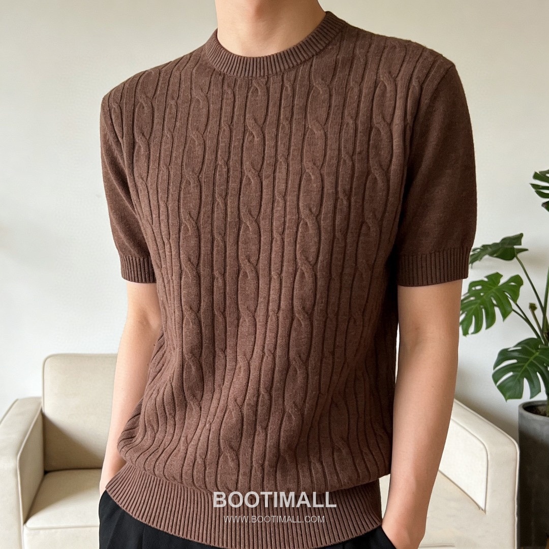 Loro Piana Long Staple Cotton Knit Short Sleeve T-Shirt 로로피아나 롱스테이플 코튼 니트 반팔 티셔츠 1