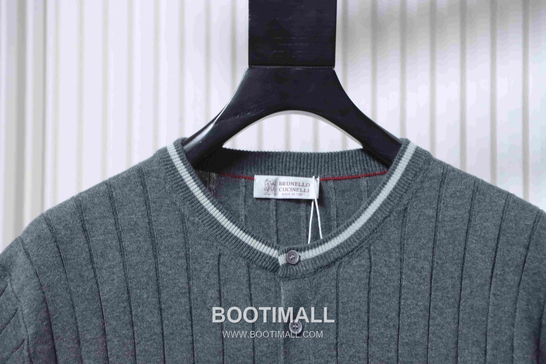 Brunello Cucinelli Cable Henley Knit Tee Linen Cotton Blend Dark Green Short Sleeve 브루넬로 쿠치넬리 케이블 헨리 니트 티 리넨 코튼 블렌드 다크그린 반팔 티셔츠 7