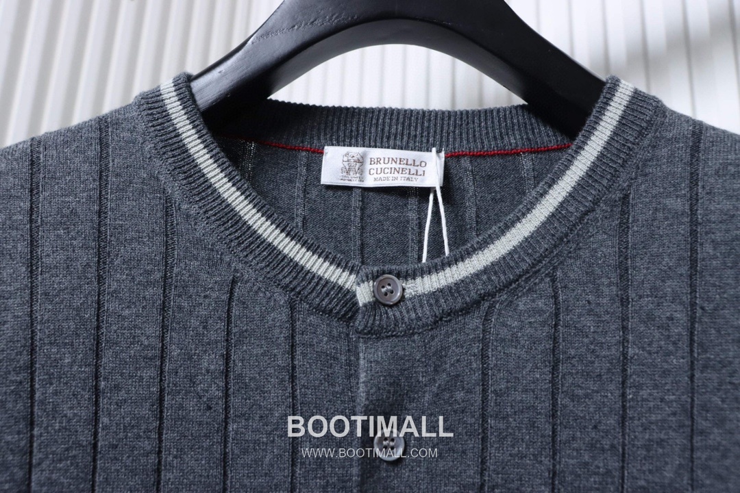 Brunello Cucinelli Cable Henley Knit Tee Linen Cotton Blend Dark Green Short Sleeve 브루넬로 쿠치넬리 케이블 헨리 니트 티 리넨 코튼 블렌드 다크그린 반팔 티셔츠 9