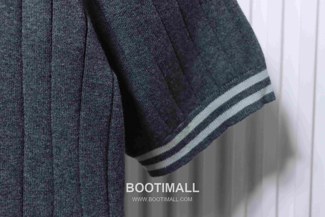 Brunello Cucinelli Cable Henley Knit Tee Linen Cotton Blend Dark Green Short Sleeve 브루넬로 쿠치넬리 케이블 헨리 니트 티 리넨 코튼 블렌드 다크그린 반팔 티셔츠 10