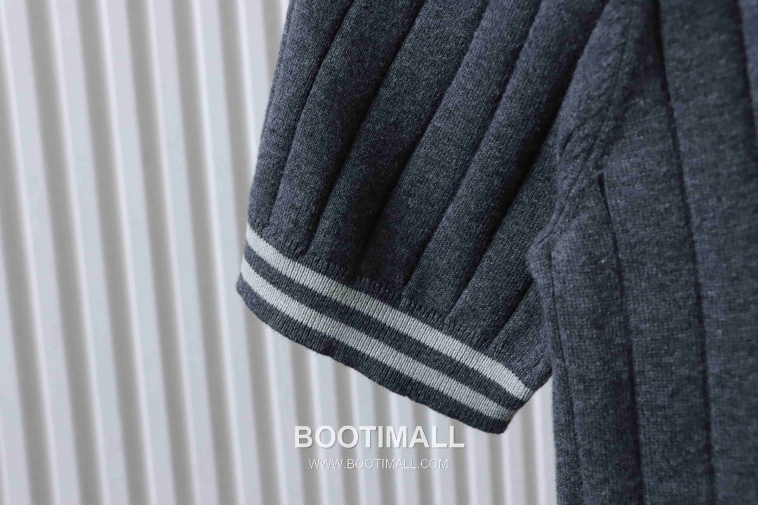 Brunello Cucinelli Cable Henley Knit Tee Linen Cotton Blend Dark Green Short Sleeve 브루넬로 쿠치넬리 케이블 헨리 니트 티 리넨 코튼 블렌드 다크그린 반팔 티셔츠 11