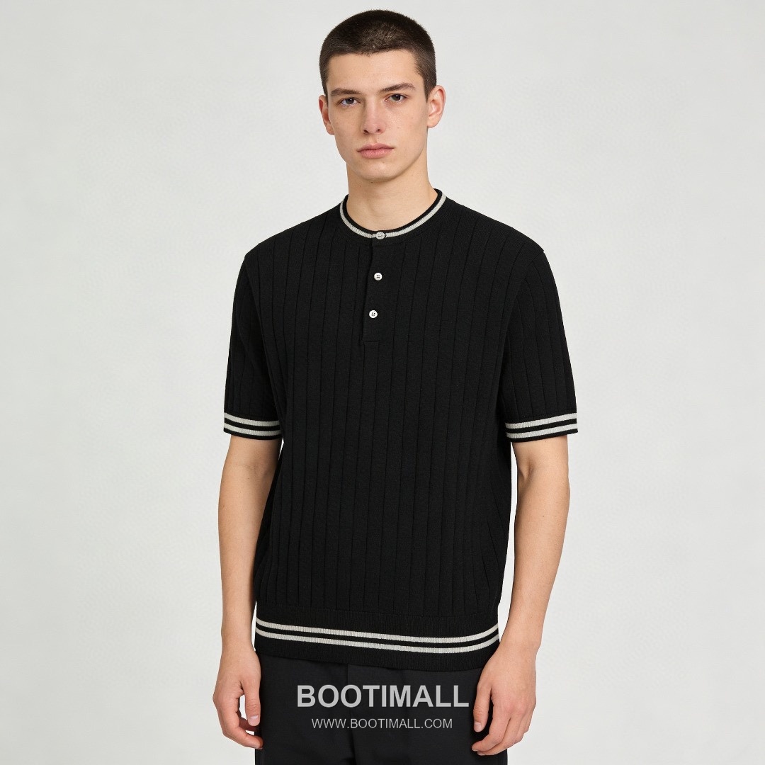 Brunello Cucinelli Cable Knit Linen Cotton Henley Short Sleeve T-Shirt 브루넬로 쿠치넬리 케이블 니트 린넨 코튼 헨리넥 반팔 티셔츠 2