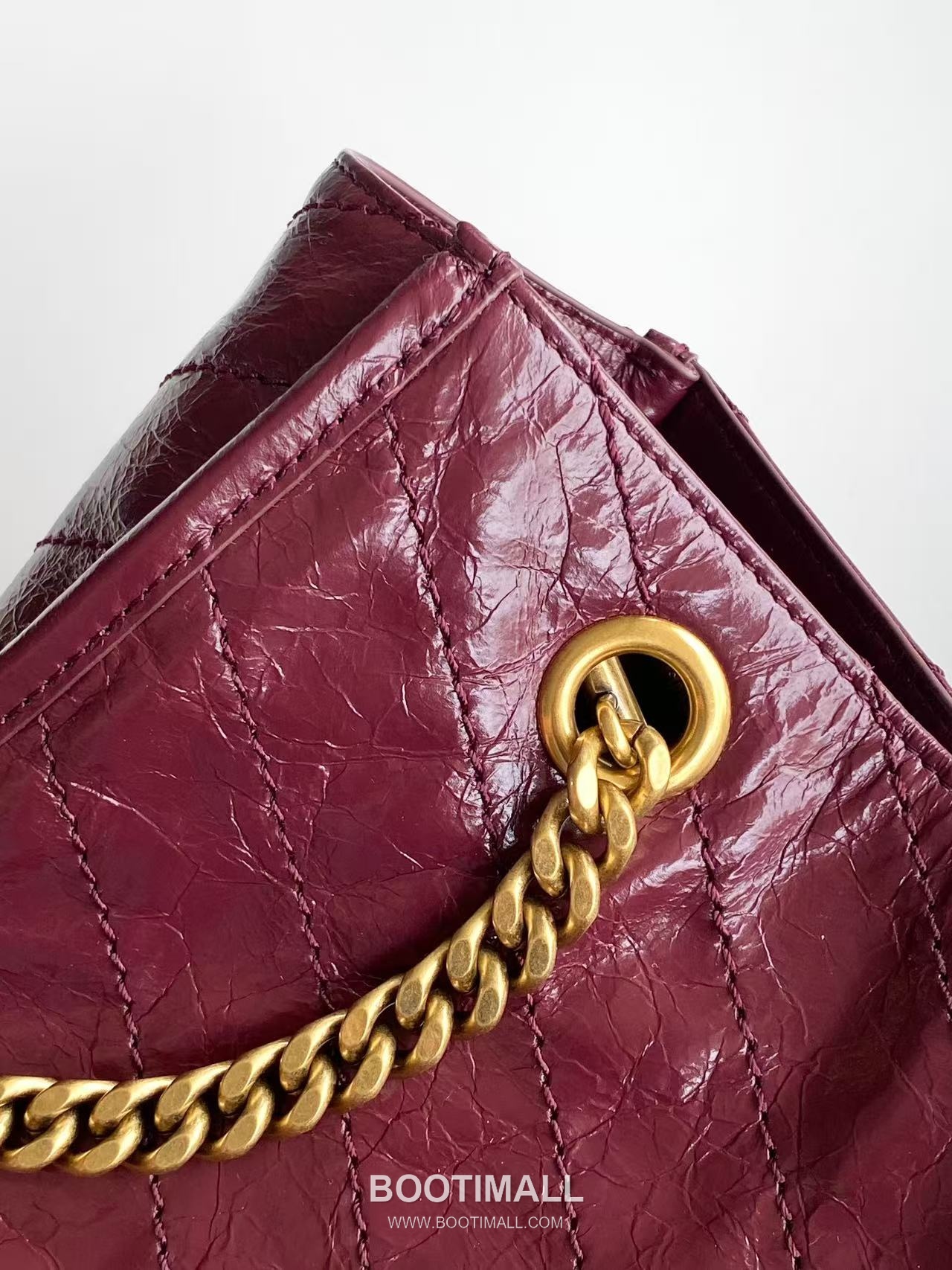 Saint Laurent Niki Small Shopping Bag Crinkled Oiled Leather 872680 생로랑 니키 스몰 쇼핑백 크링클 오일드 레더 25cm 6