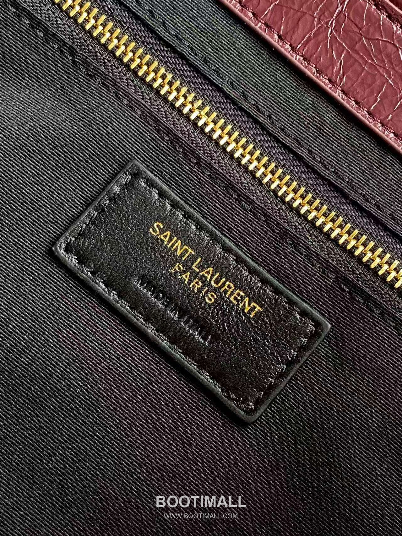 Saint Laurent Niki Small Shopping Bag Crinkled Oiled Leather 872680 생로랑 니키 스몰 쇼핑백 크링클 오일드 레더 25cm 9