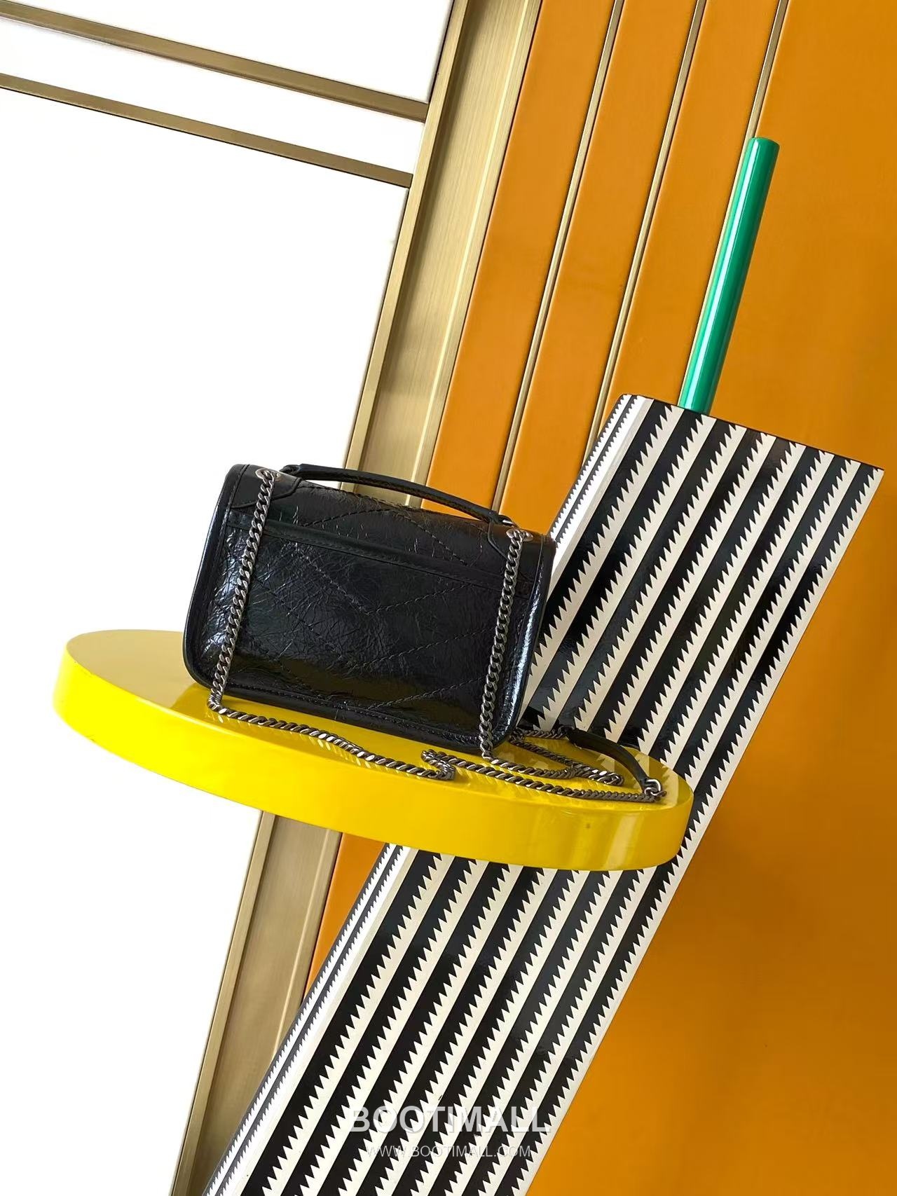 Saint Laurent Niki Small Chain Bag Crinkled Oiled Leather 846087 생로랑 니키 스몰 체인백 크링클 오일드 레더 18cm 3