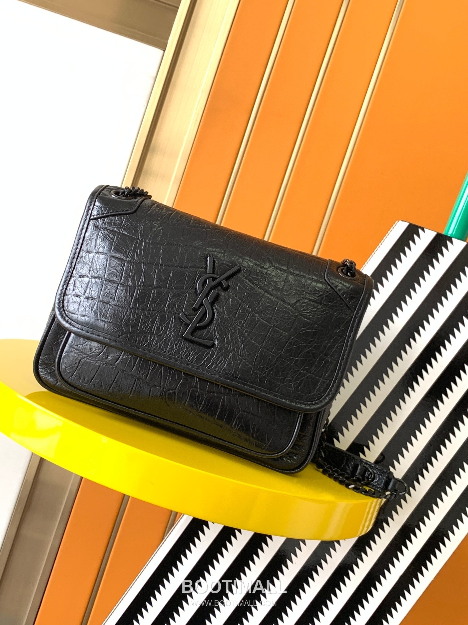 Saint Laurent Niki Baby 22 Bag Croc-Embossed Calfskin Leather 533037 루이비통 니키 베이비 22 크로크 엠보싱 카프스킨 가죽 22cm 1